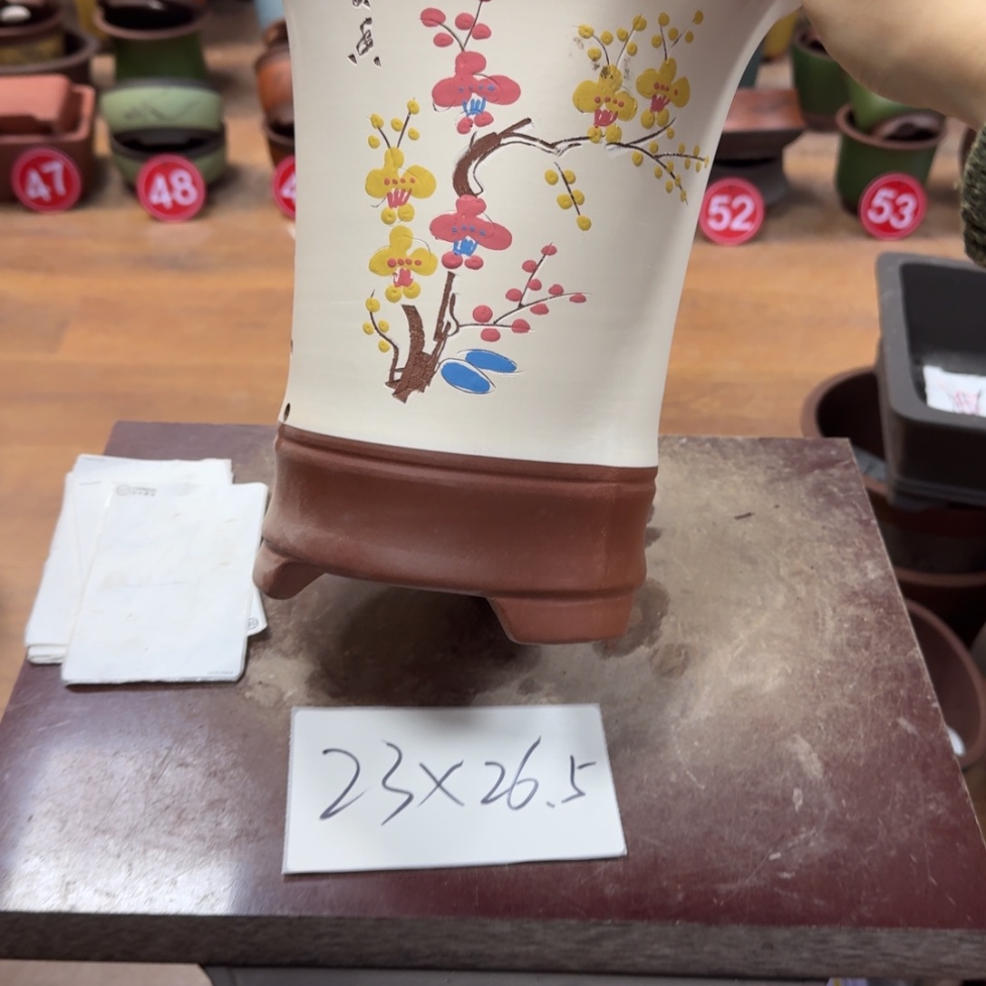 山***子紫砂花盆破损包赔