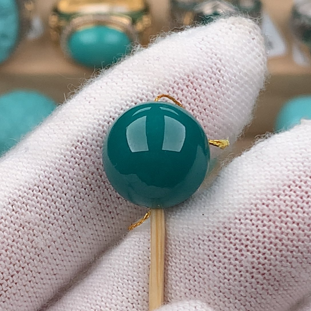 绿松石配饰未镶嵌圆珠卡13.2