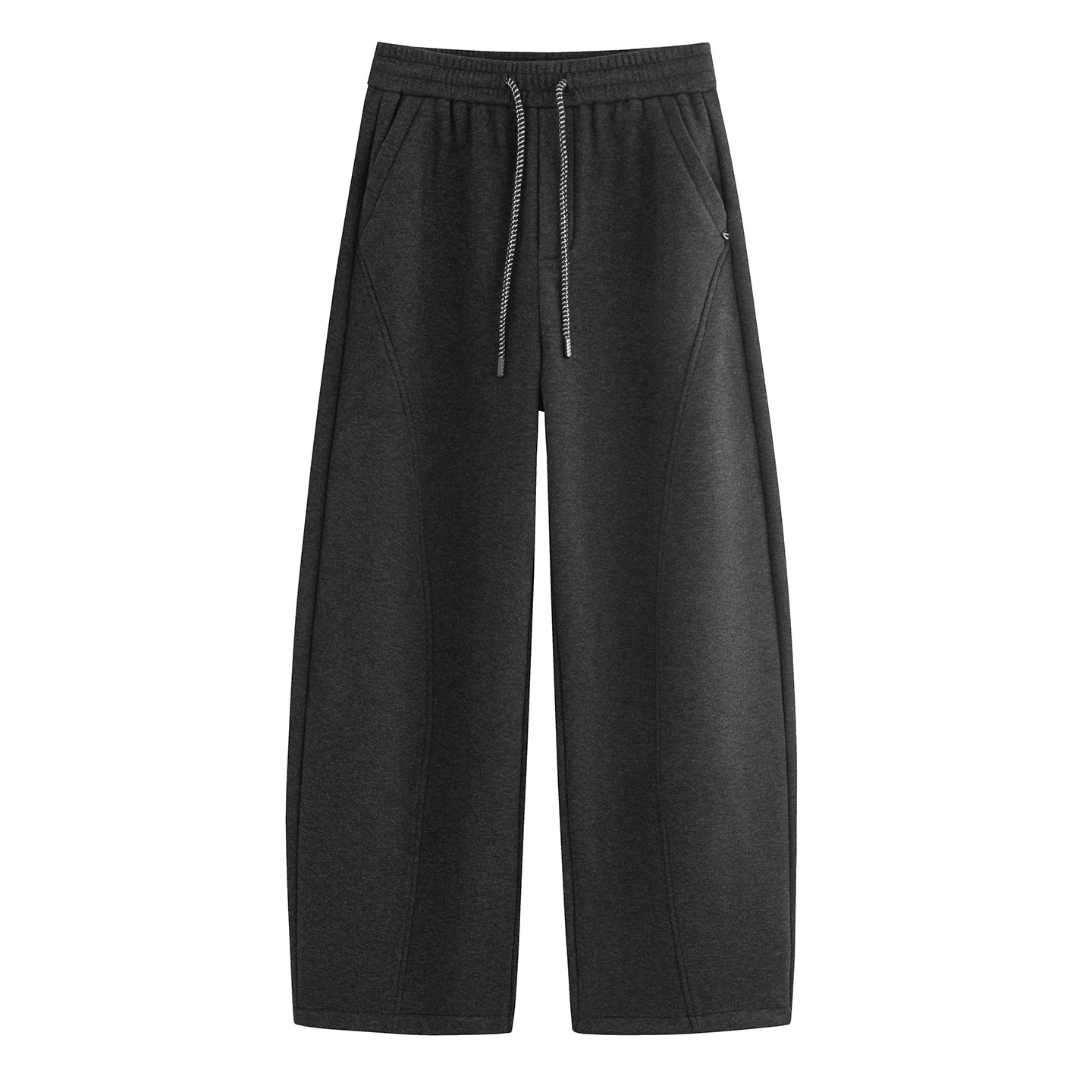 女冬款加绒加厚休闲裤小个子2025冬季新款宽松束脚弯刀阔腿卫裤女