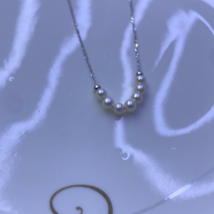 淡水珍珠项链银S925镶嵌
