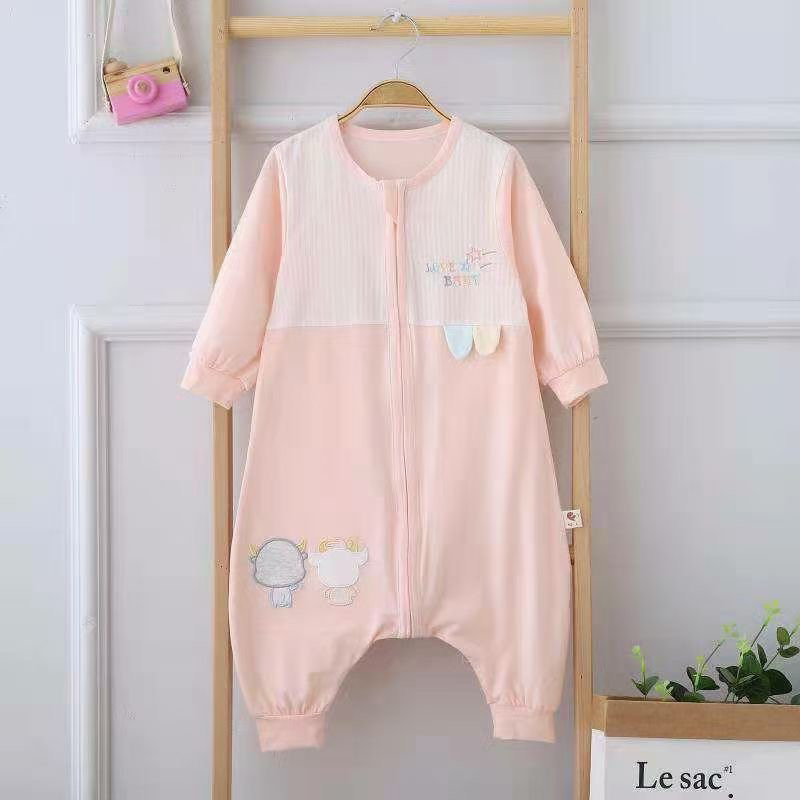 婴儿睡袋春秋夏季薄款新生宝宝儿童夏天春夏纯棉分腿四季通用