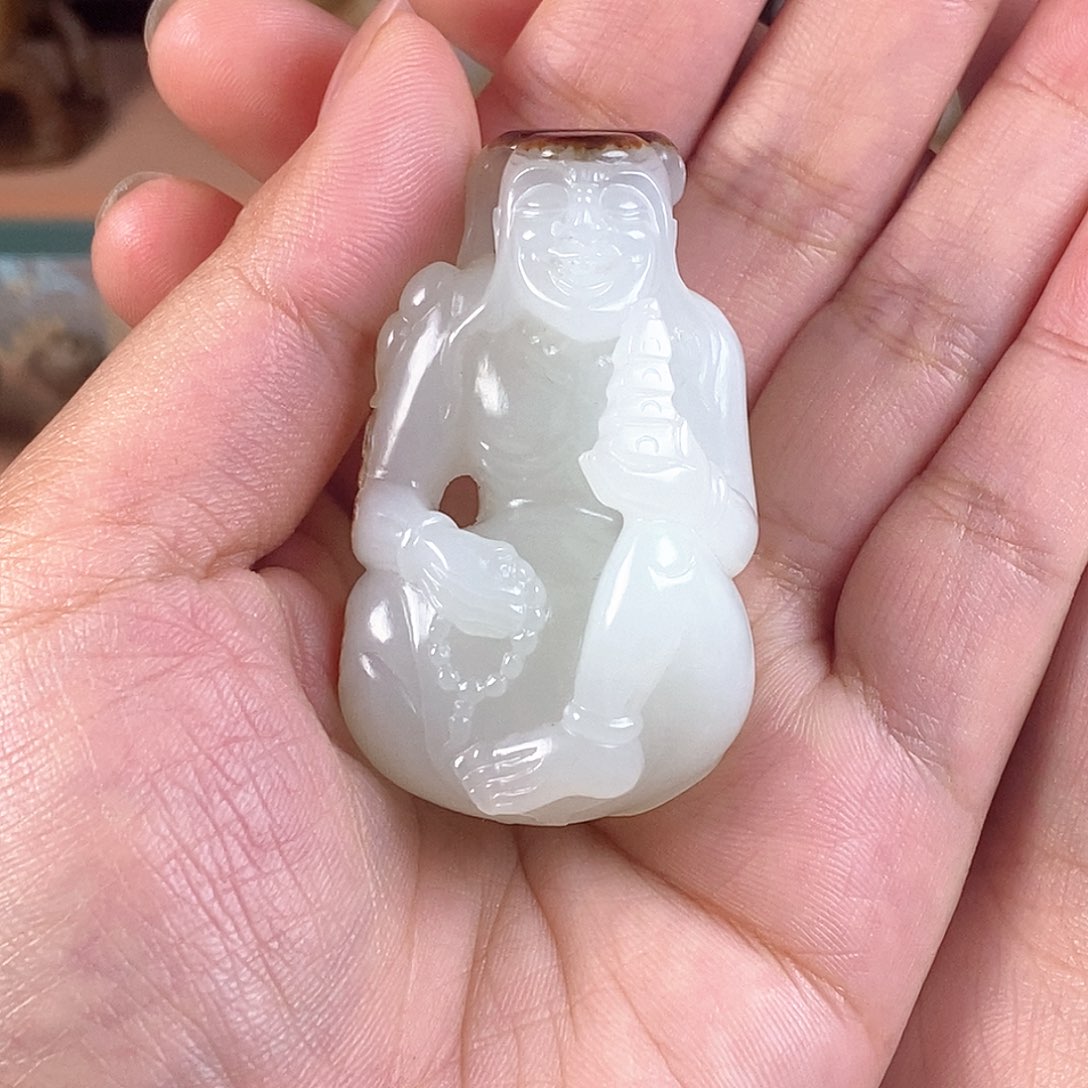 和田玉未镶嵌挂件「****叔