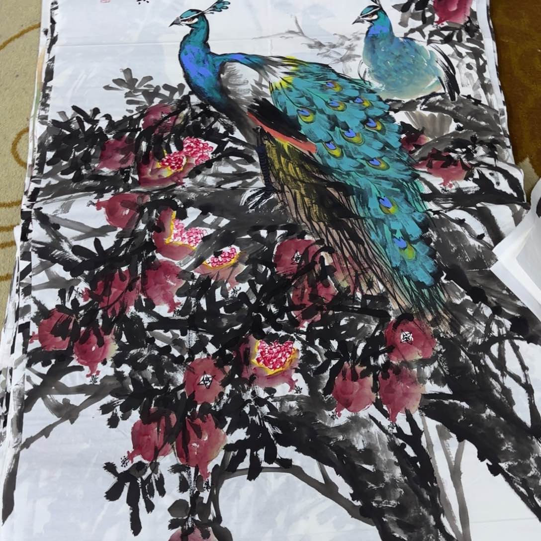 国画六尺180.100花鸟花鸟王孝华赵
