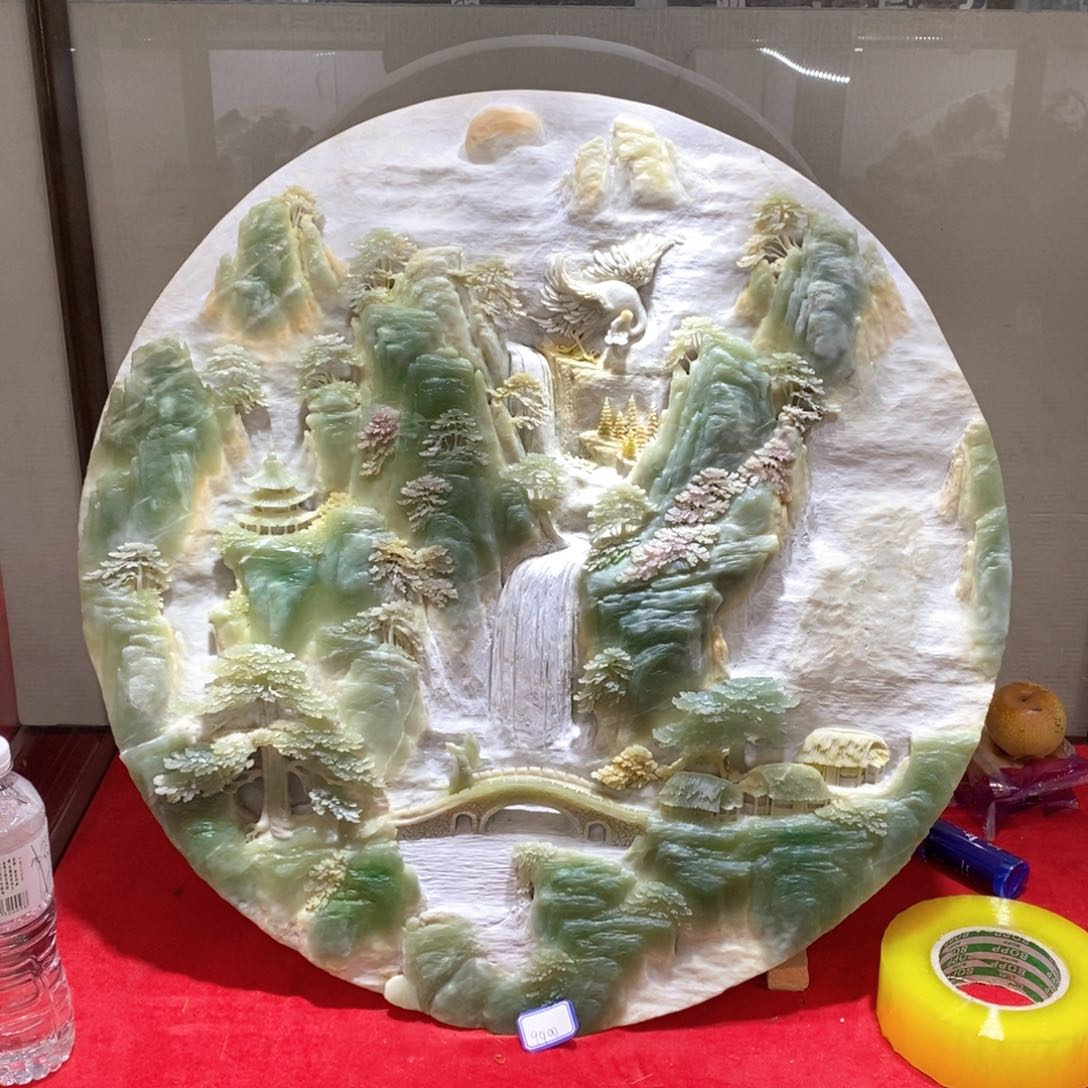 绿泥石云母质玉（岫岩玉）摆件未镶嵌