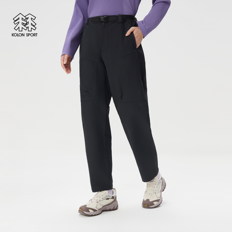 KOLON SPORT可隆软壳裤防泼水防风透湿男女同款微宽松软壳裤