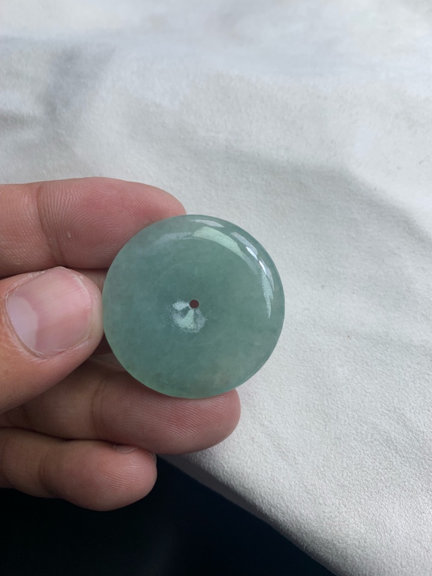 缅甸天然A货翡翠平安扣