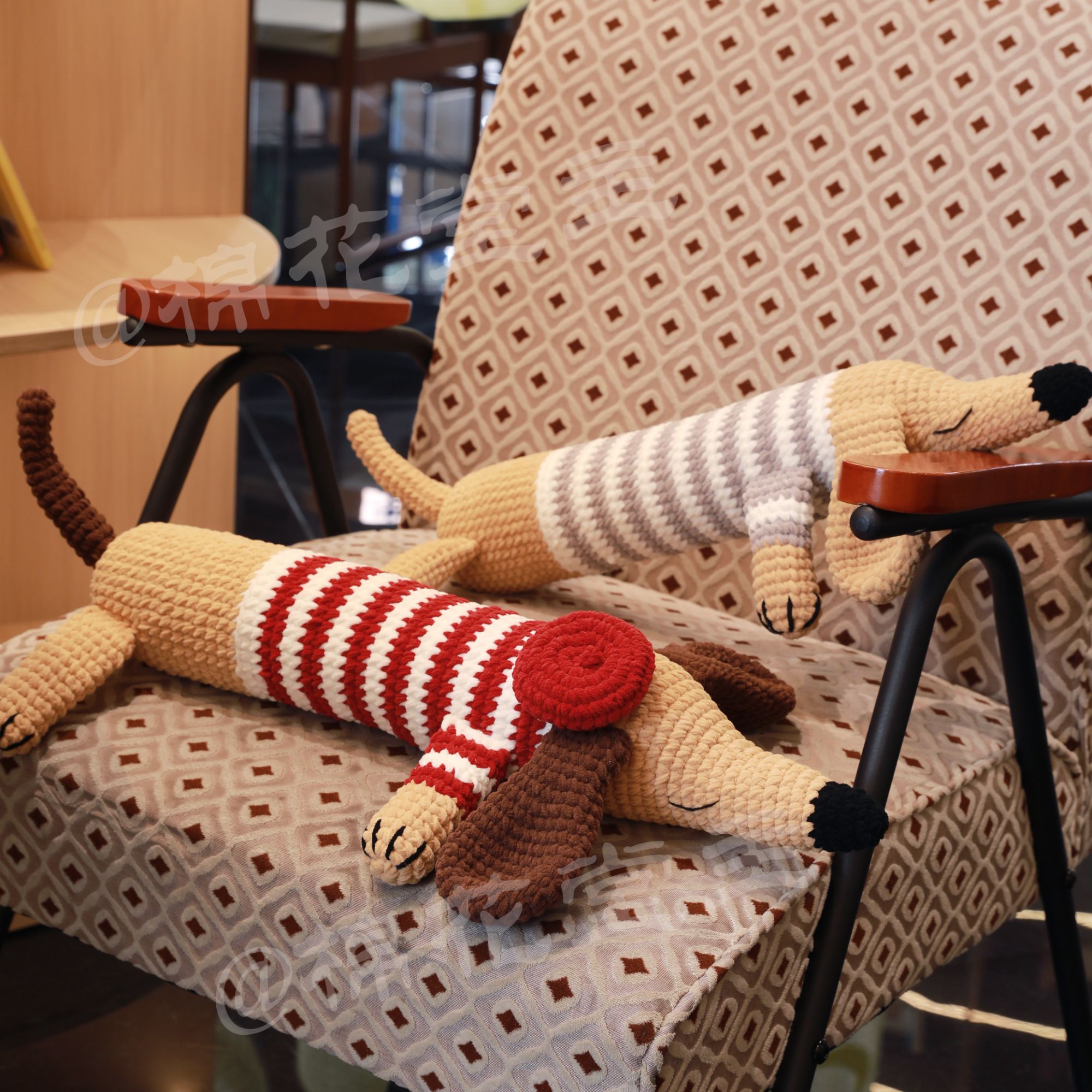 雪妃尔【非成品】哑光雪尼尔铅笔犬腰枕玩偶DIY材料包