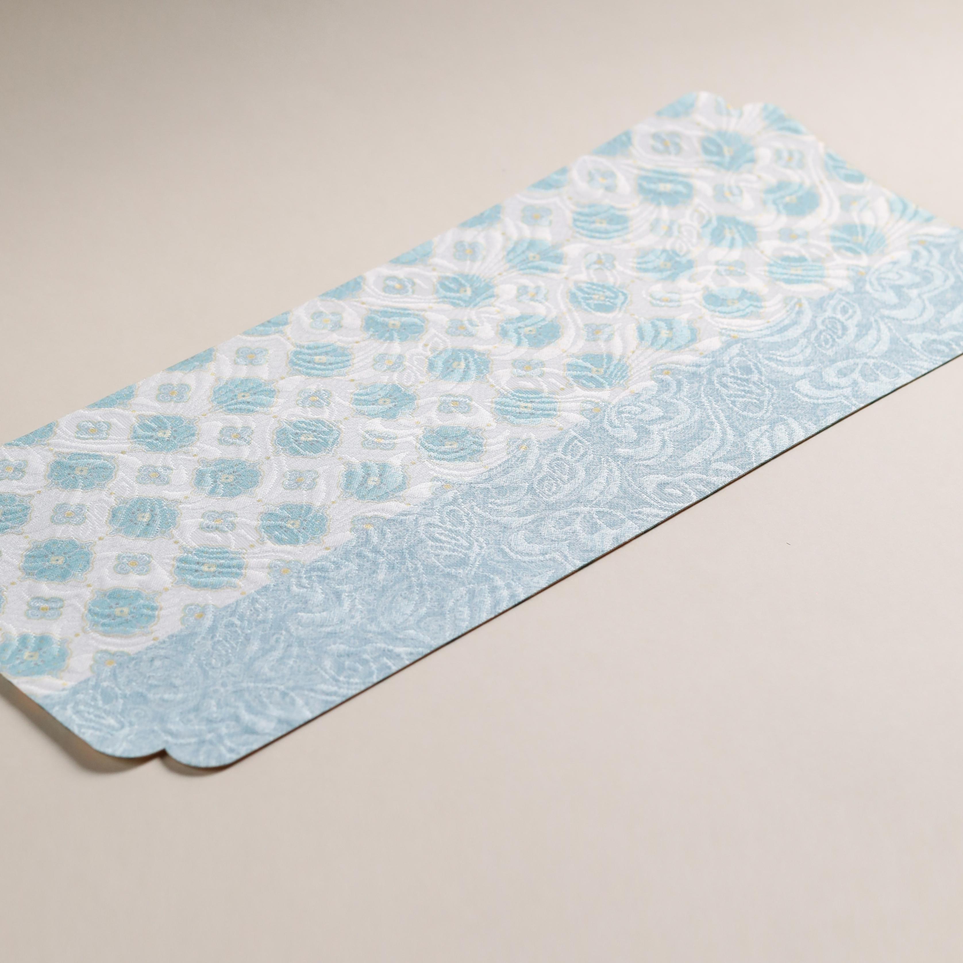 【开播福利 茶友必入】设计款 海棠蓝宝相茶席 尺寸约49-21cm