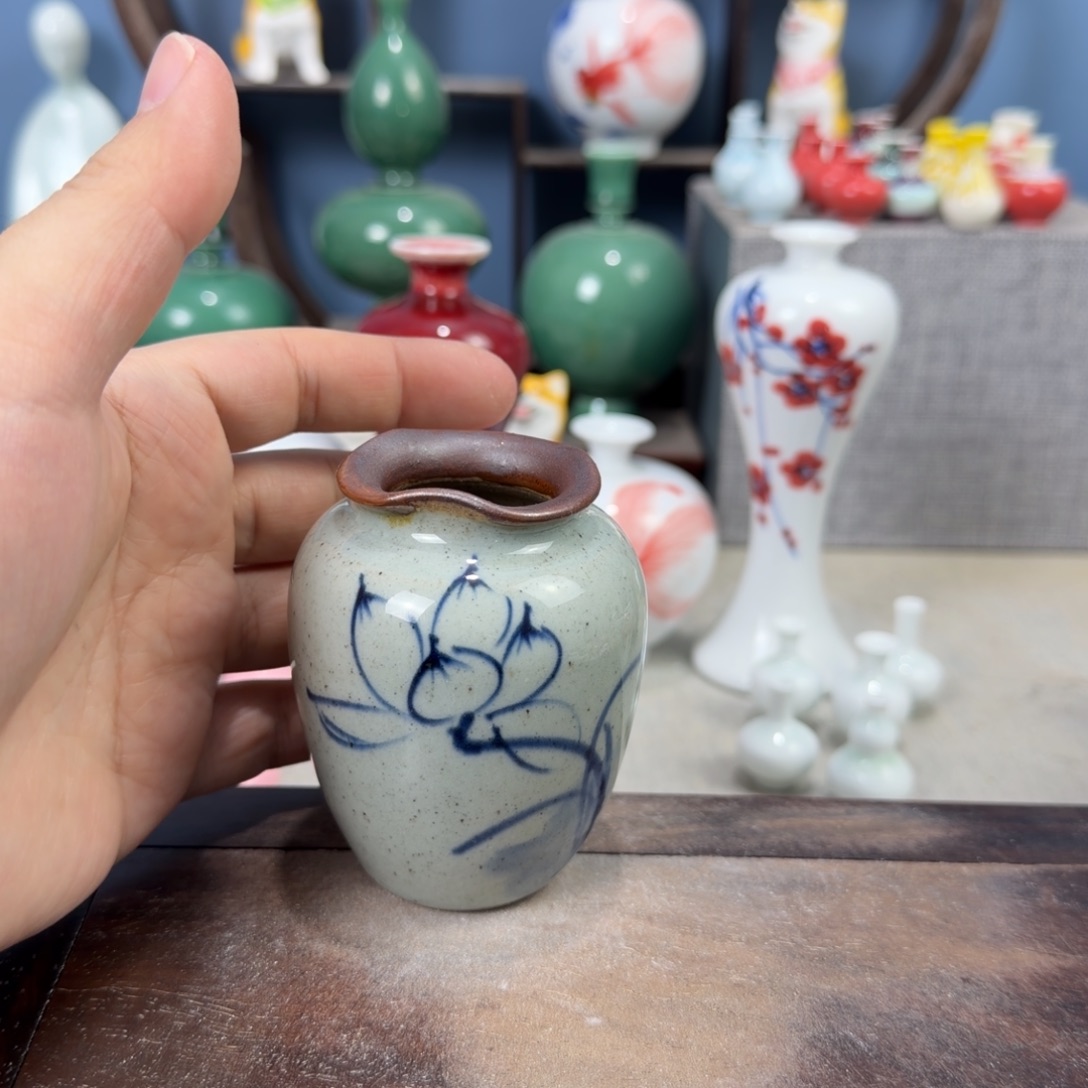 陶瓷手工小花器摆件