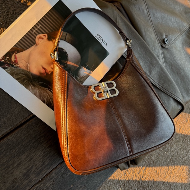 YZ/863秋冬新款大容量托特包高级感小众设计单肩手提通勤购物袋