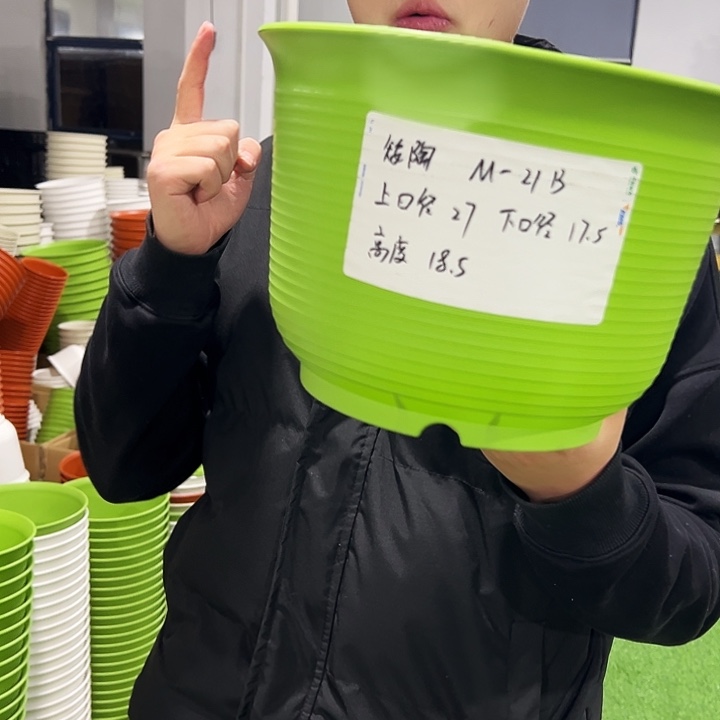 正品矮陶口27高17.5果绿色6只无托