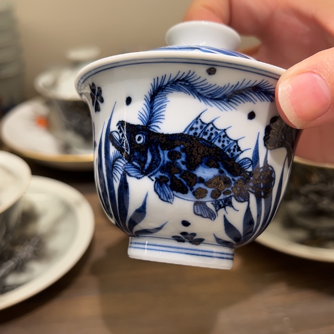 开播福利鱼藻盖碗