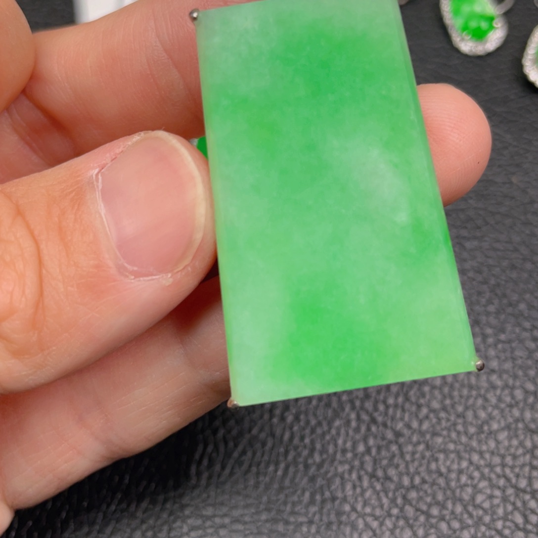 翡翠吊坠(不含链)银S925镶嵌