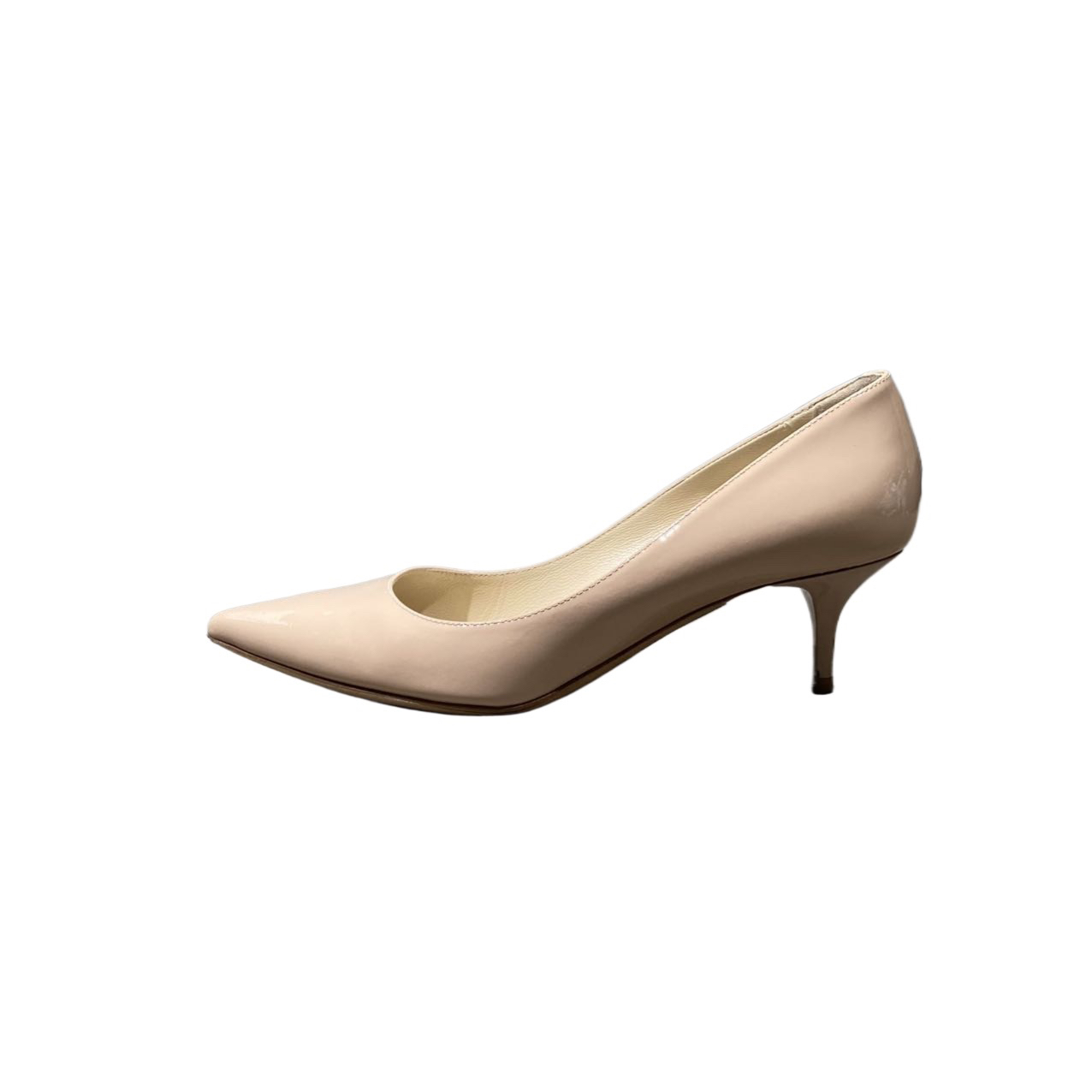 95新 JIMMY CHOO/吉米周 38码 肉粉色高跟鞋 97新 re8332