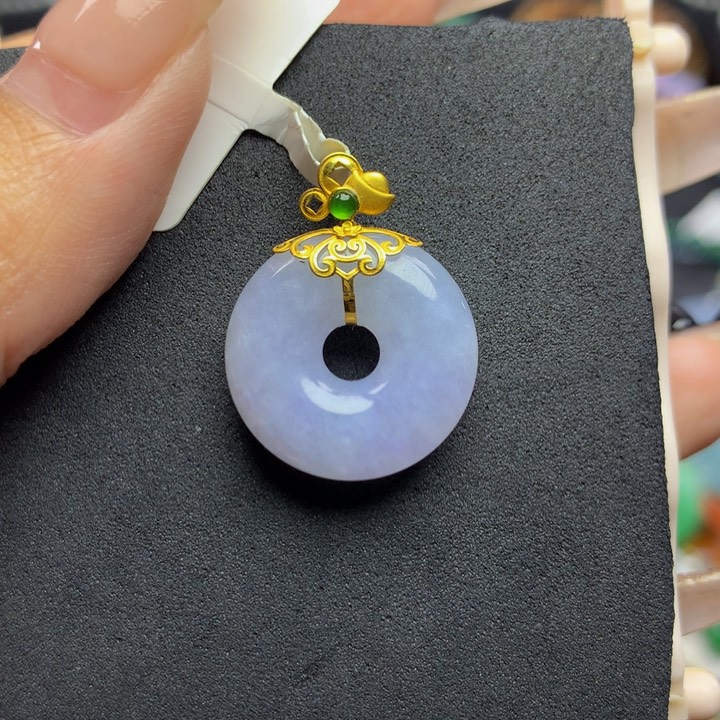 翡翠手链18K金镶嵌翡翠