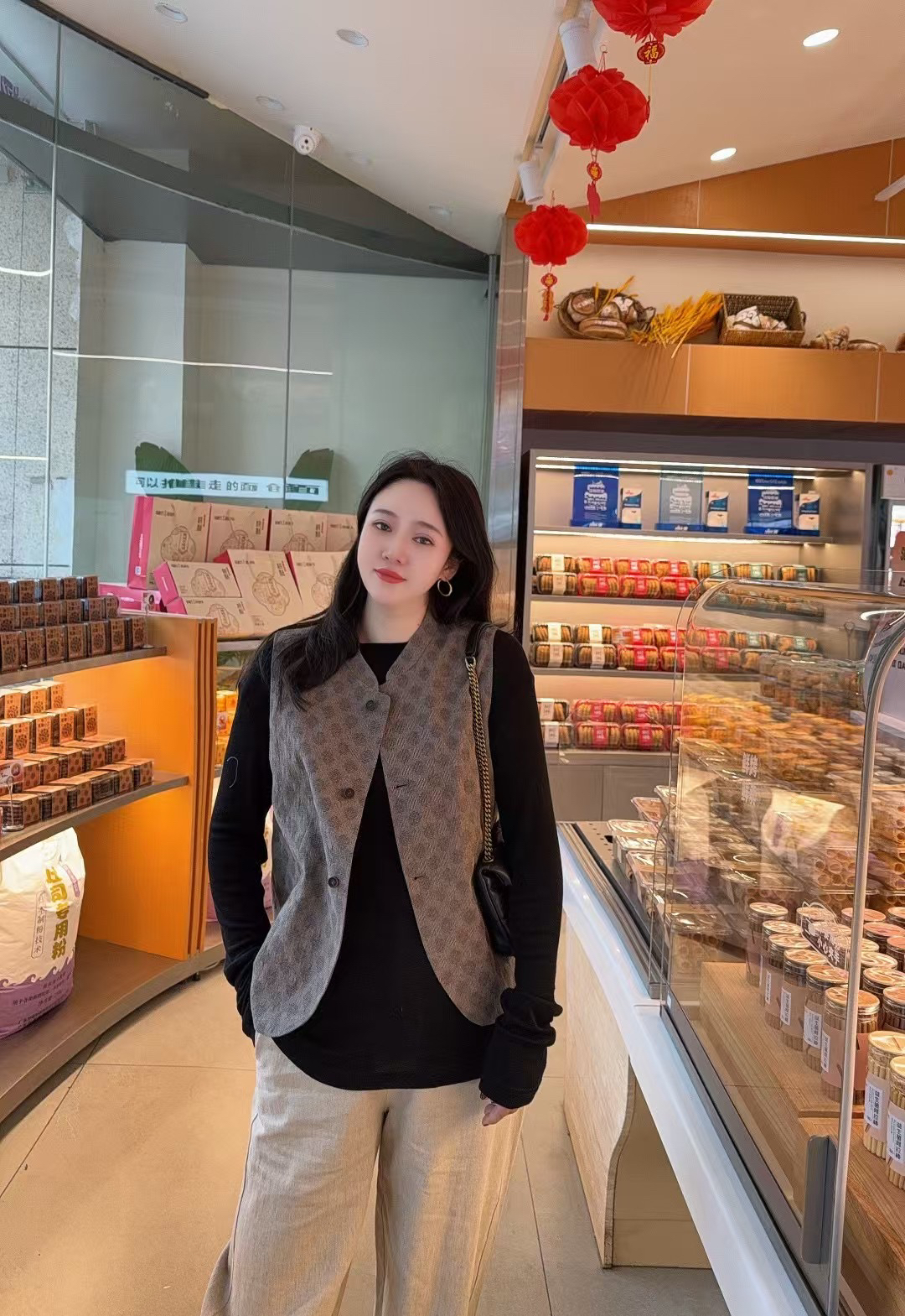 老钱风穿搭马甲➕绵羊毛打底➕裤子（no退换)