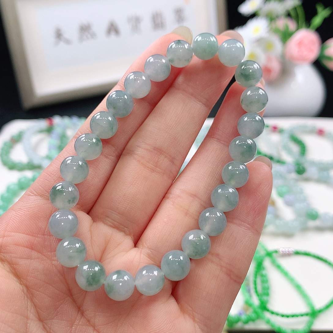 翡翠未镶嵌手链7.8mm