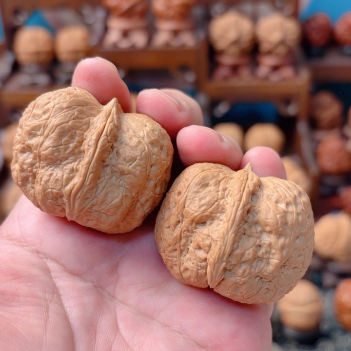 文玩核桃把件木***习三足