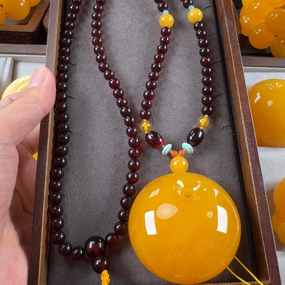 蜜蜡未镶嵌毛衣链