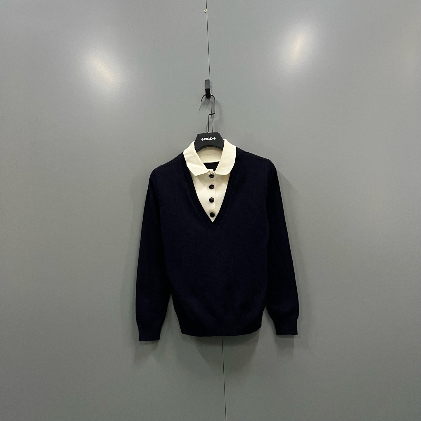 99新 LouisVuitton/路易威登 ab116 608701 藏青色polo针织衫 S码