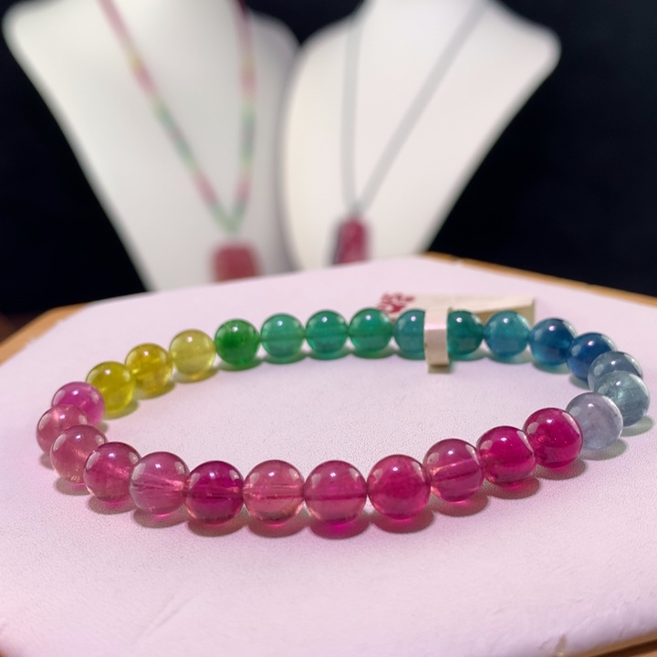 双色碧玺手链未镶嵌