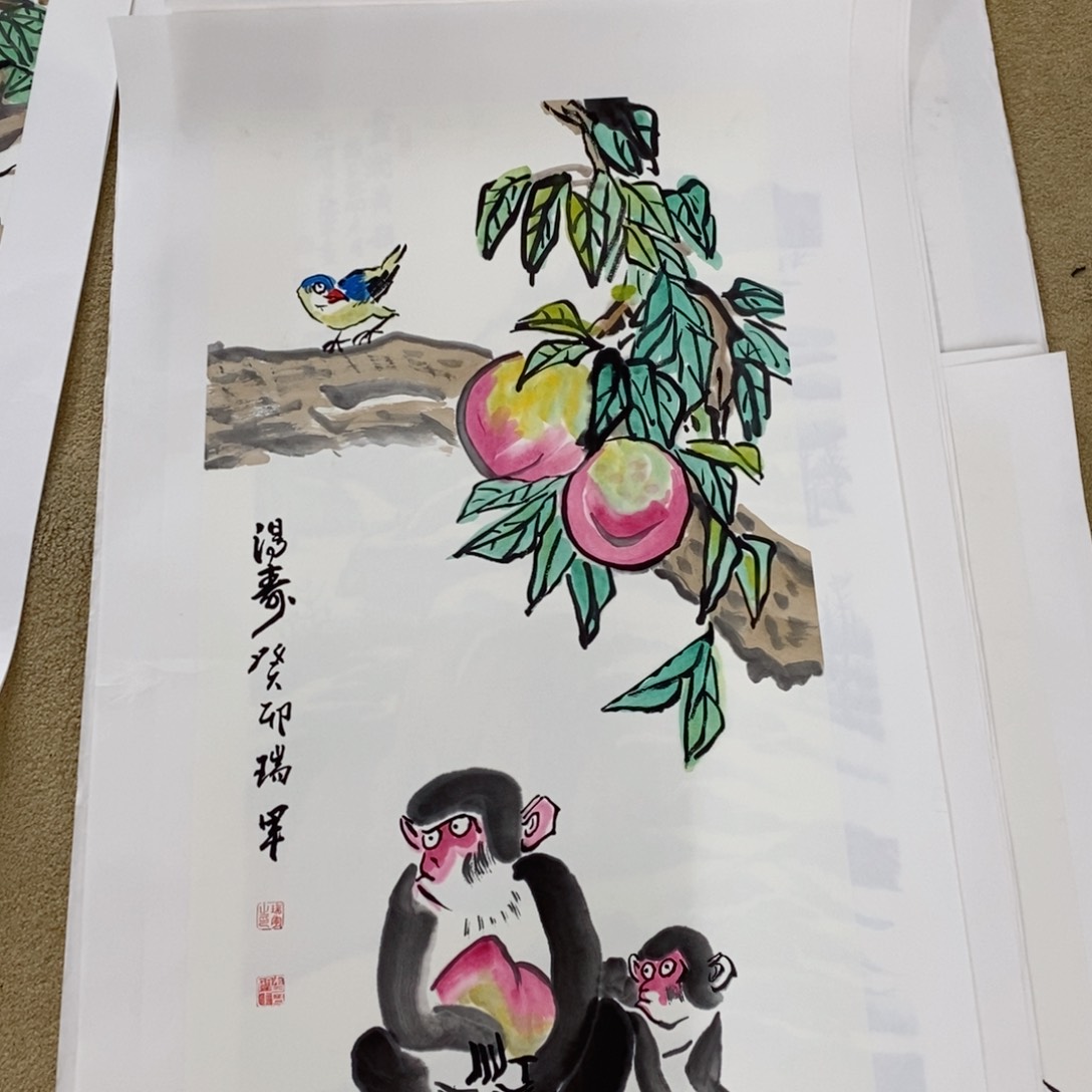 国画荣**活国画花鸟三尺武瑞军 琪