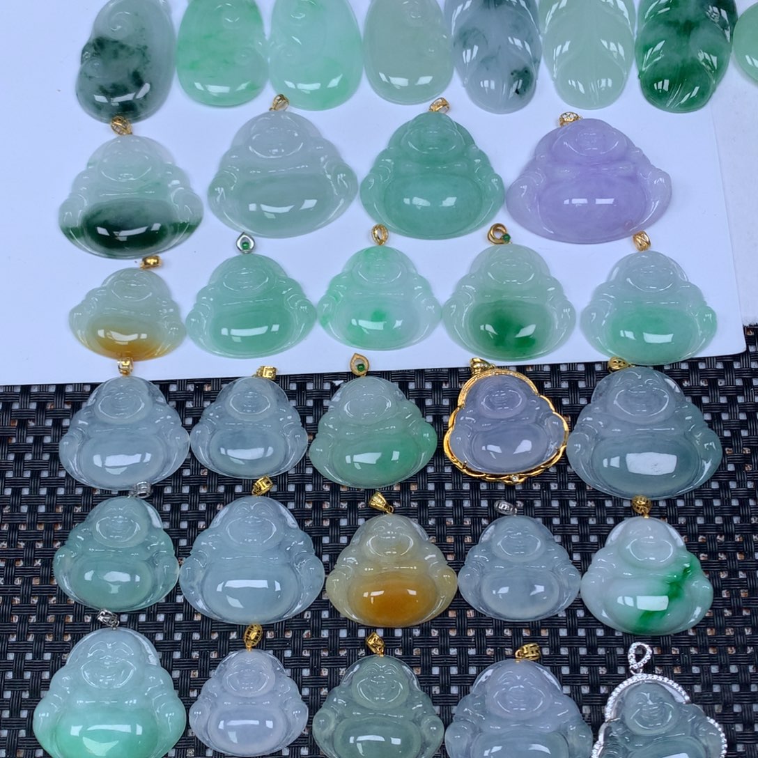 翡翠未镶嵌颈饰天然