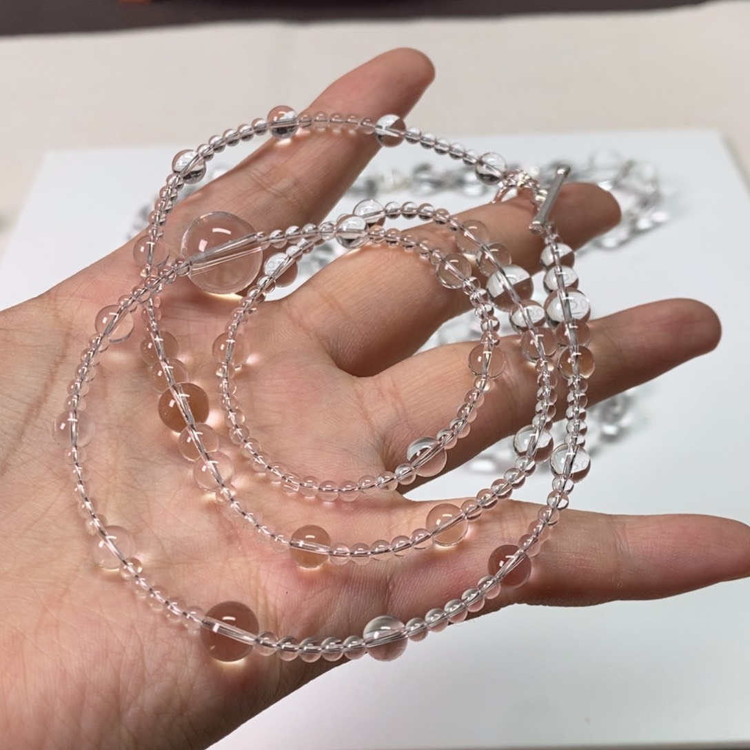 项链白水全净体 泡泡珠毛衣链