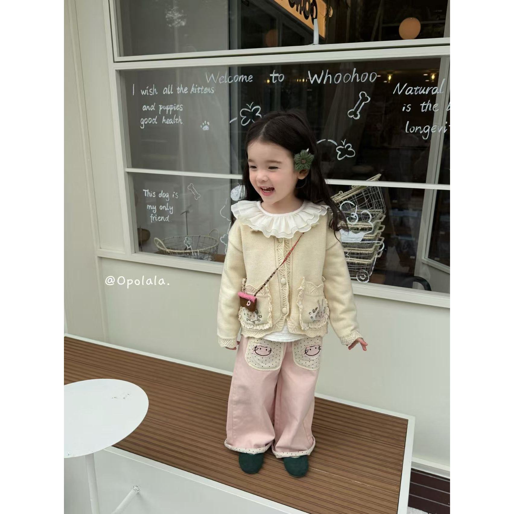 opolala·25秋~刺绣小兔子毛衣开衫Q188035（汉服）