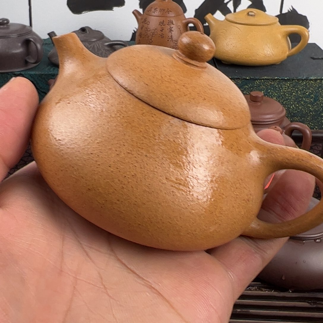 紫砂茶壶半手工石瓢