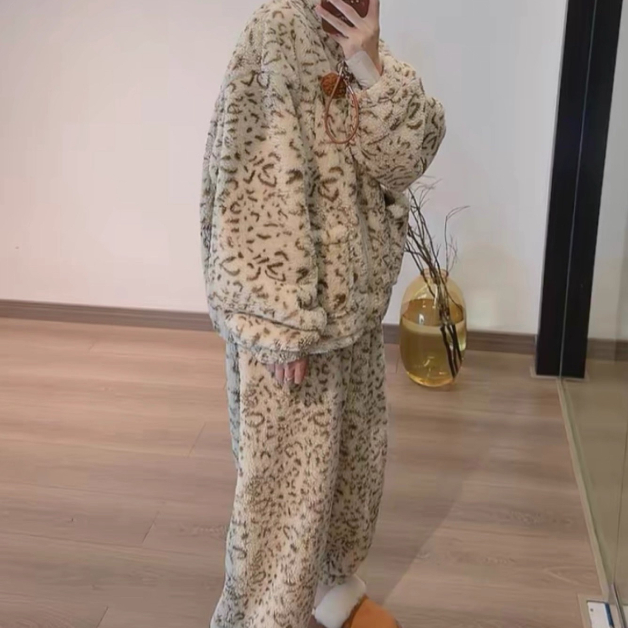 【随便雪糕】450克加厚珊瑚绒保暖家居服套装1178
