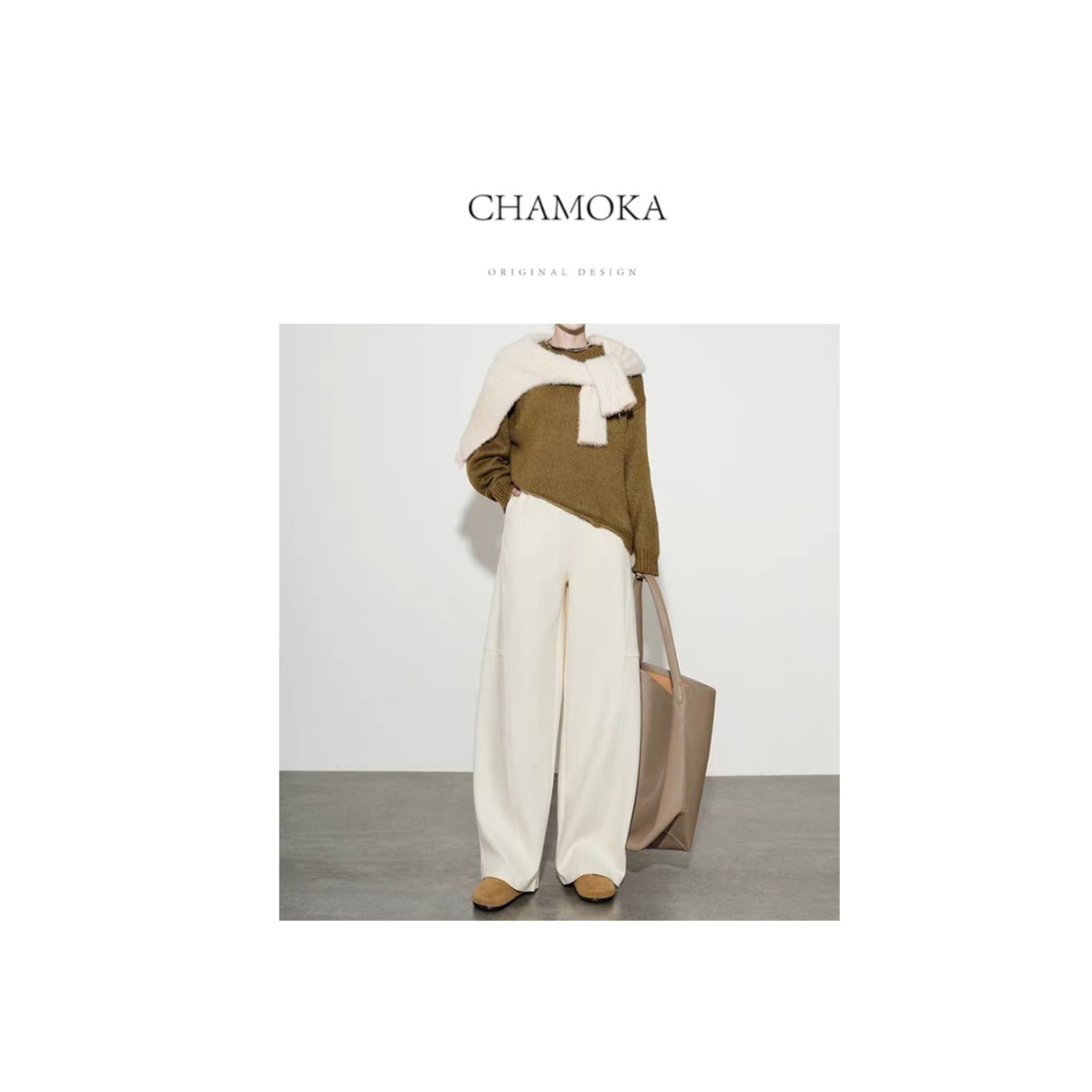 【周日专场】夏莫卡时尚轻奢高腰显瘦调性雅痞毛呢裤K7822