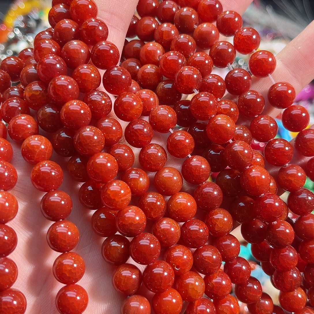 玛瑙/玉髓合金珠宝半成品龙鳞玛瑙一条10mm