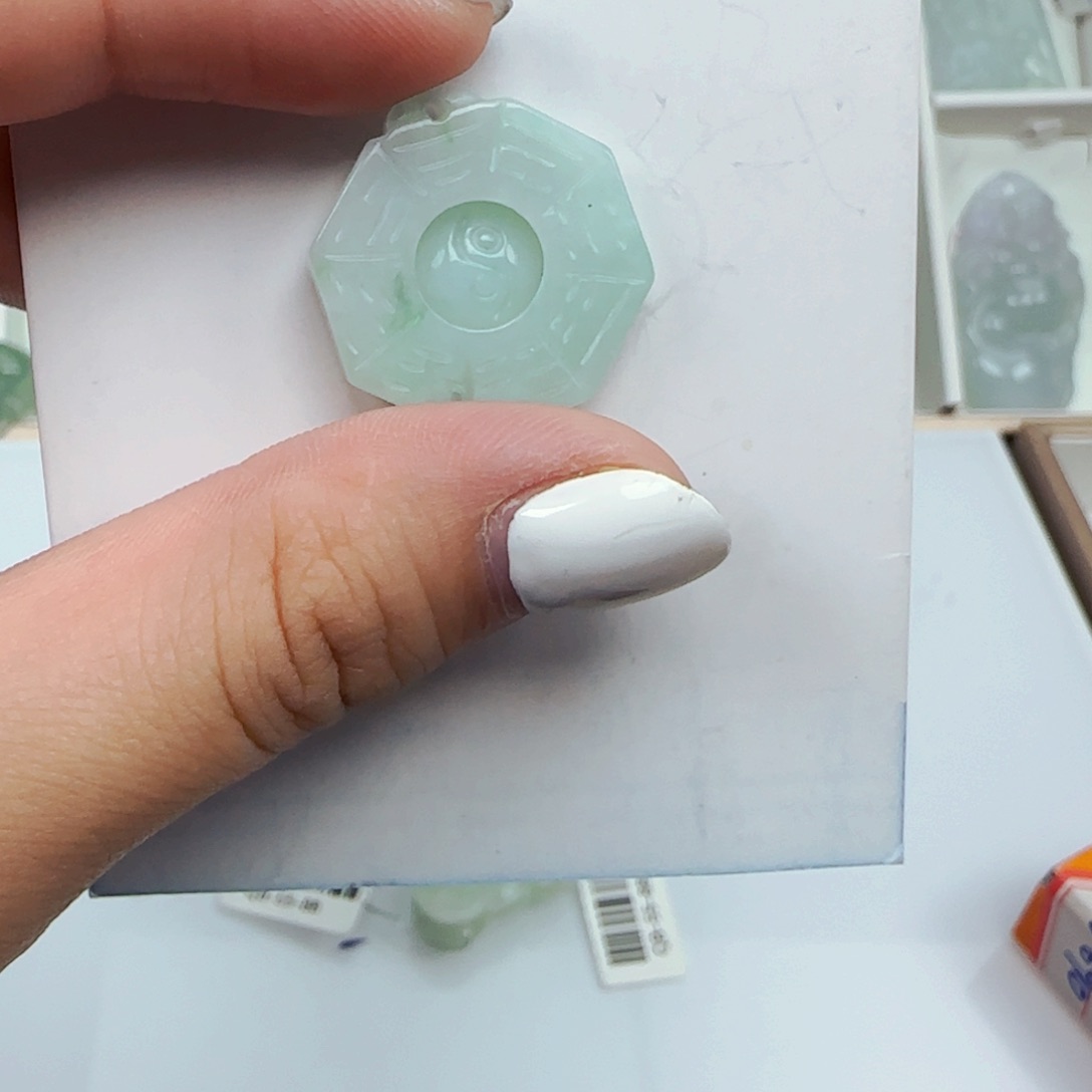 翡翠未镶嵌颈饰缅甸天然a货翡翠时来运转