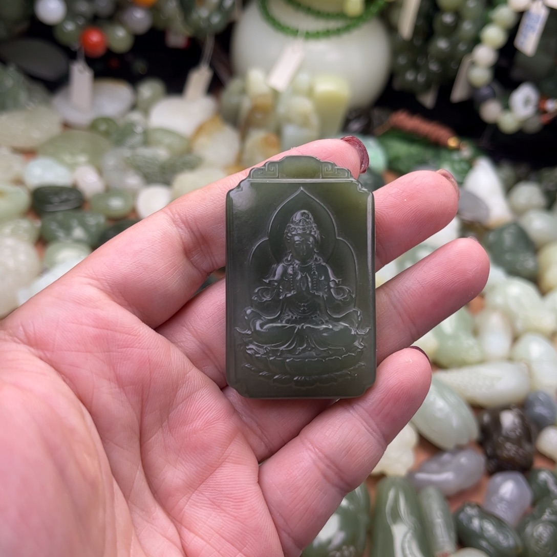 和田玉未镶嵌吊坠(不含链)