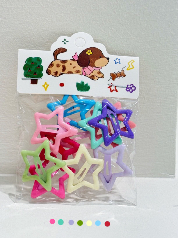 儿童星星bb夹侧边夹刘海夹碎发夹马卡龙色儿童发夹发饰