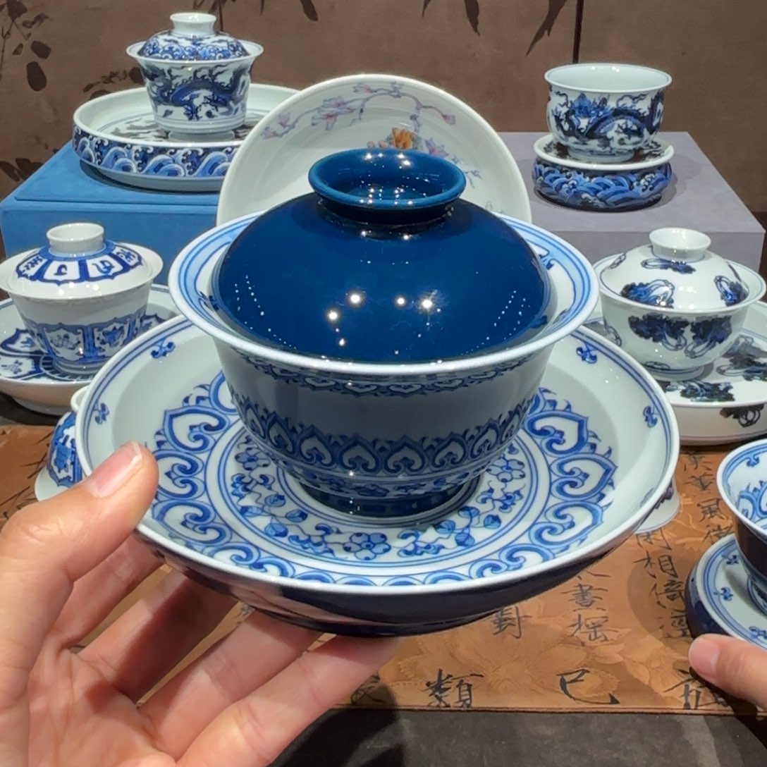 瓷片手工手绘陶瓷茶具