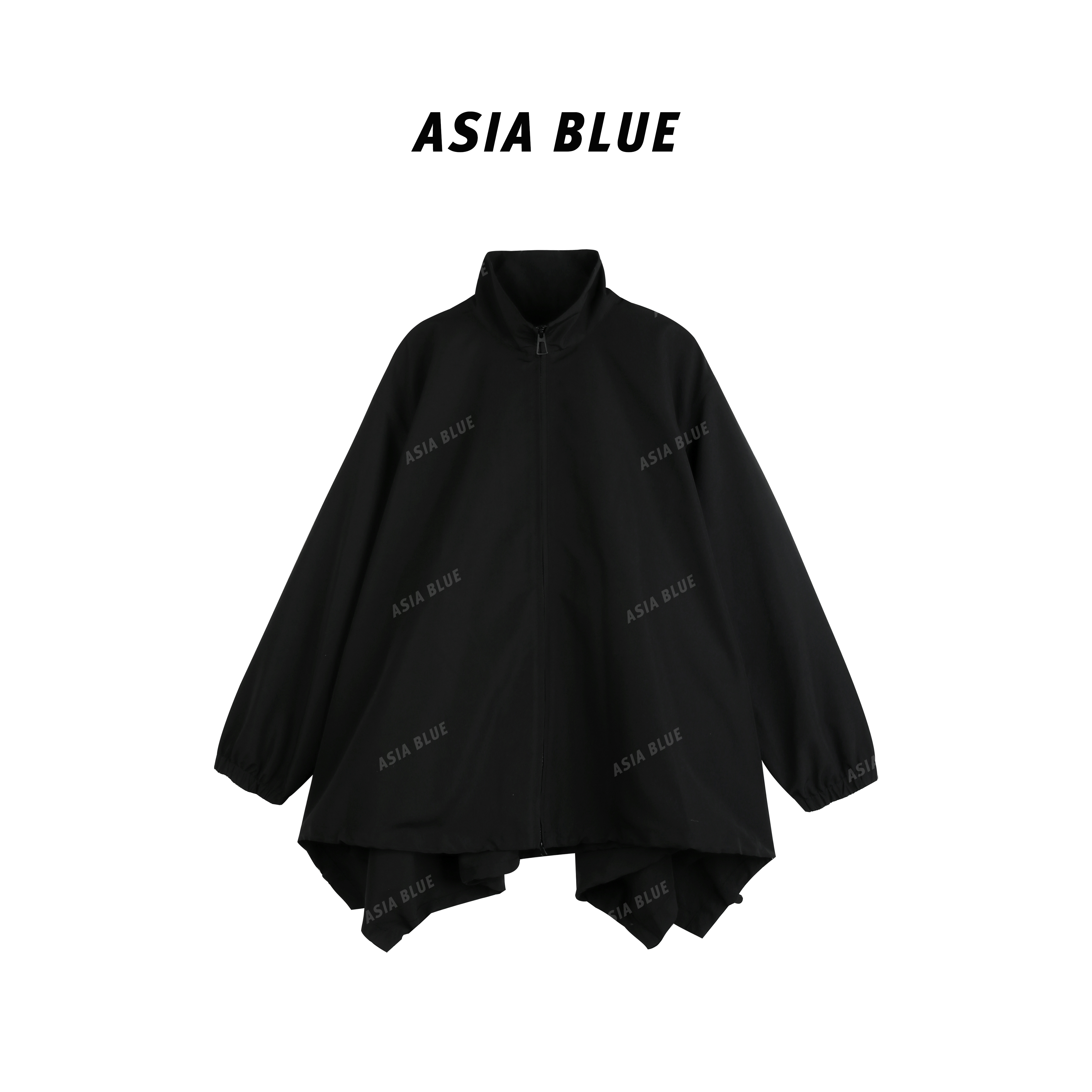 【ASIA BLUE】2025春立领设计感大版抽绳蝙蝠腰外套W-017
