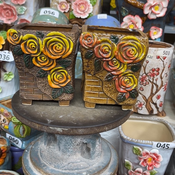 紫砂花盆粗陶材质多肉花盆