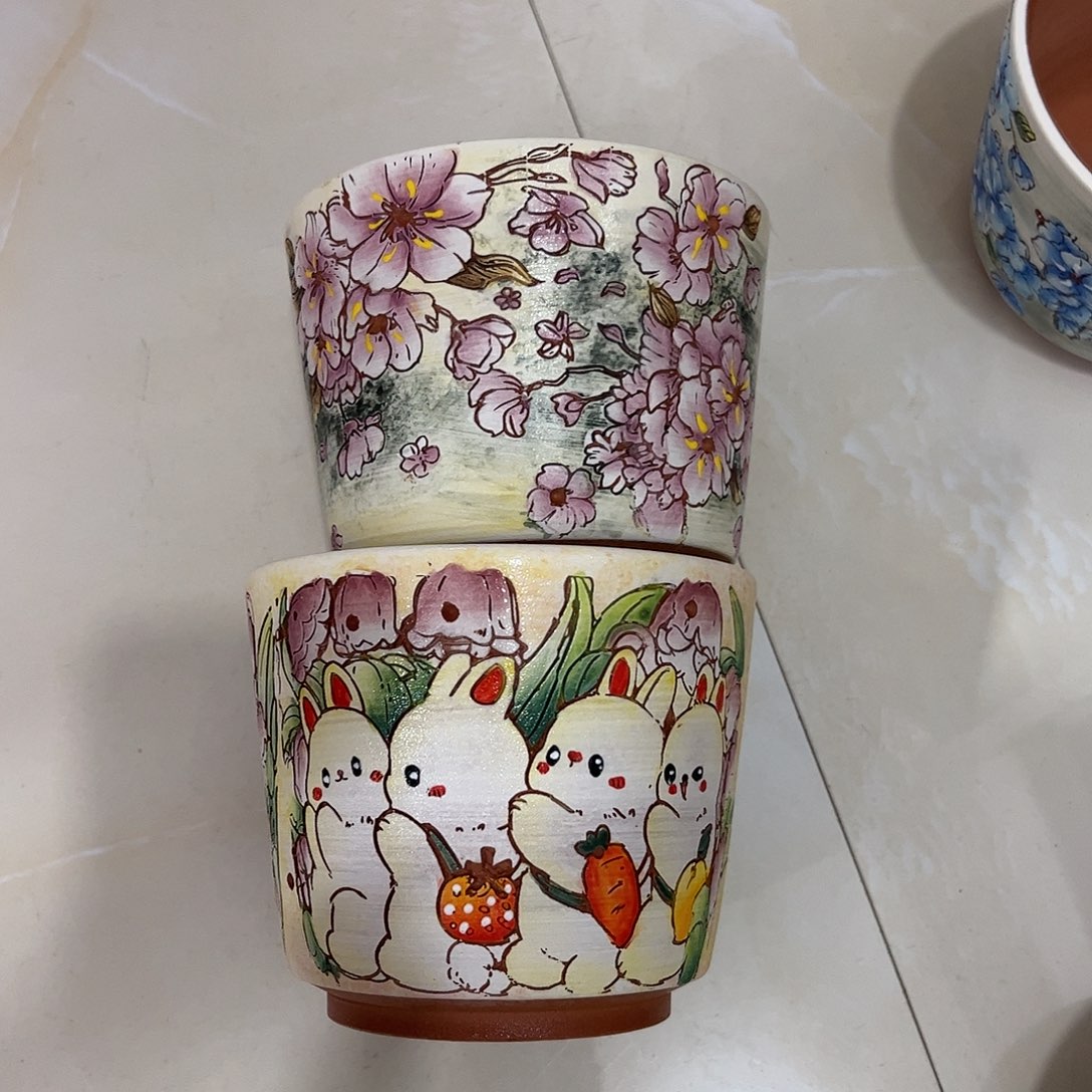 景德镇炫彩手绘口11.5高10