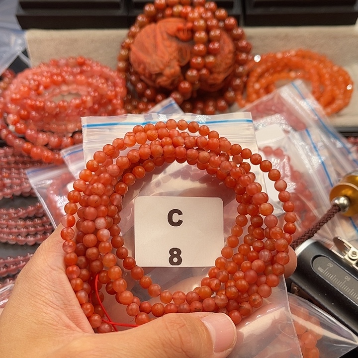南红玛瑙未镶嵌多样性发货默认微瑕称重5mm