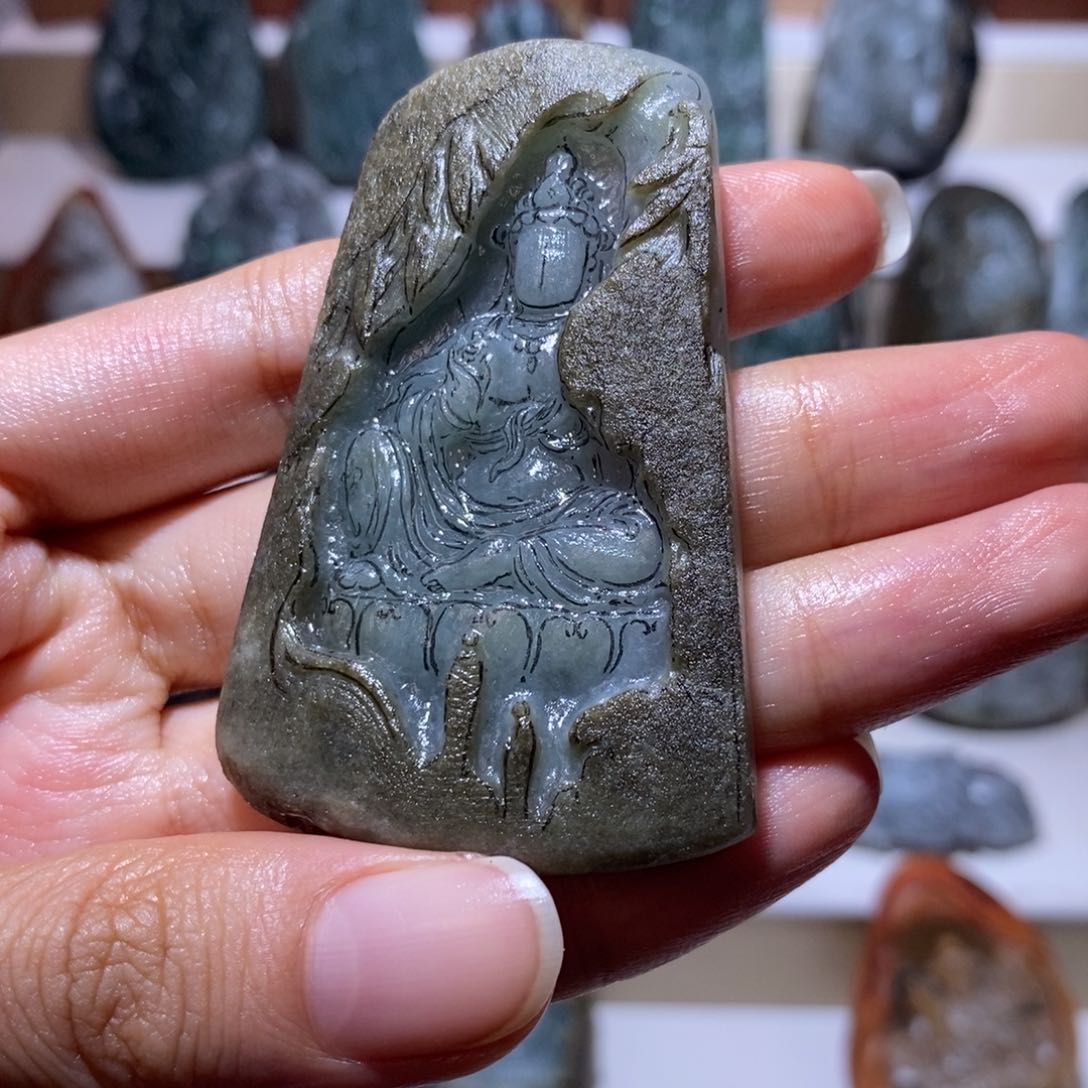 未镶嵌定制翡翠波*