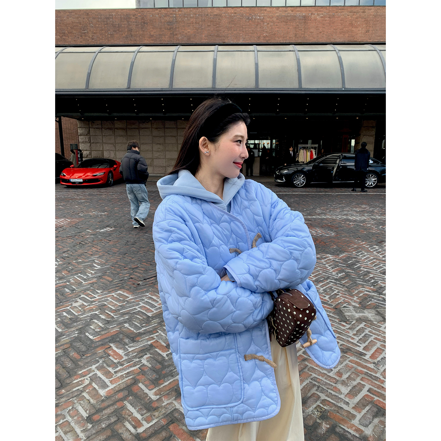 落落狷介 棉服女款冬季2025年新款宽松保暖外套小个子设计感棉衣