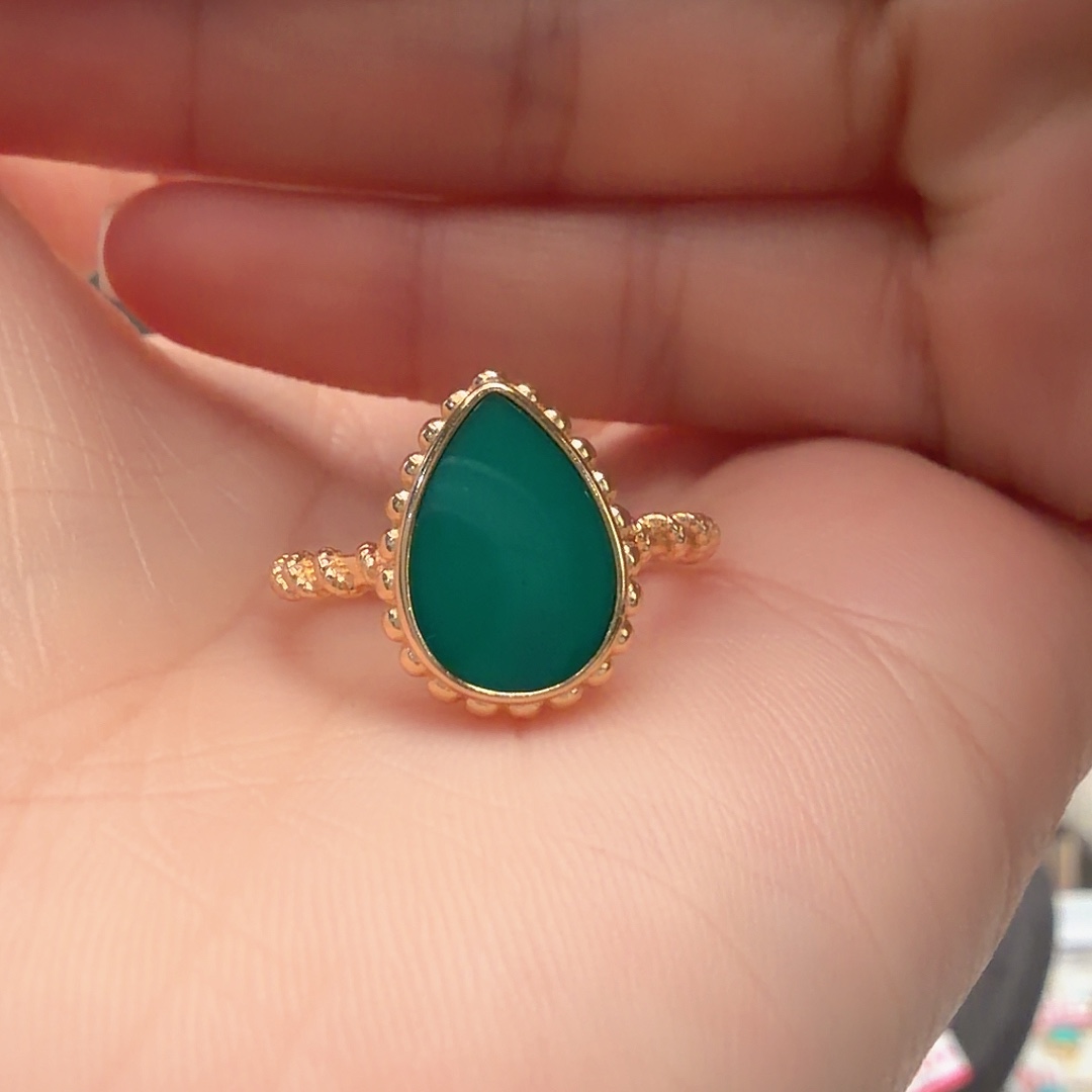 绿松石银S925镶嵌戒指