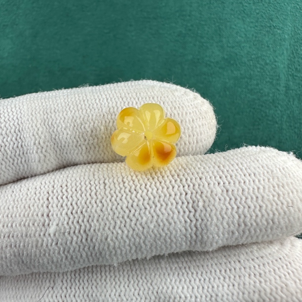 M2159天然原矿蜜蜡 瓜珠 12.5*8.8mm支持复检 假一罚四