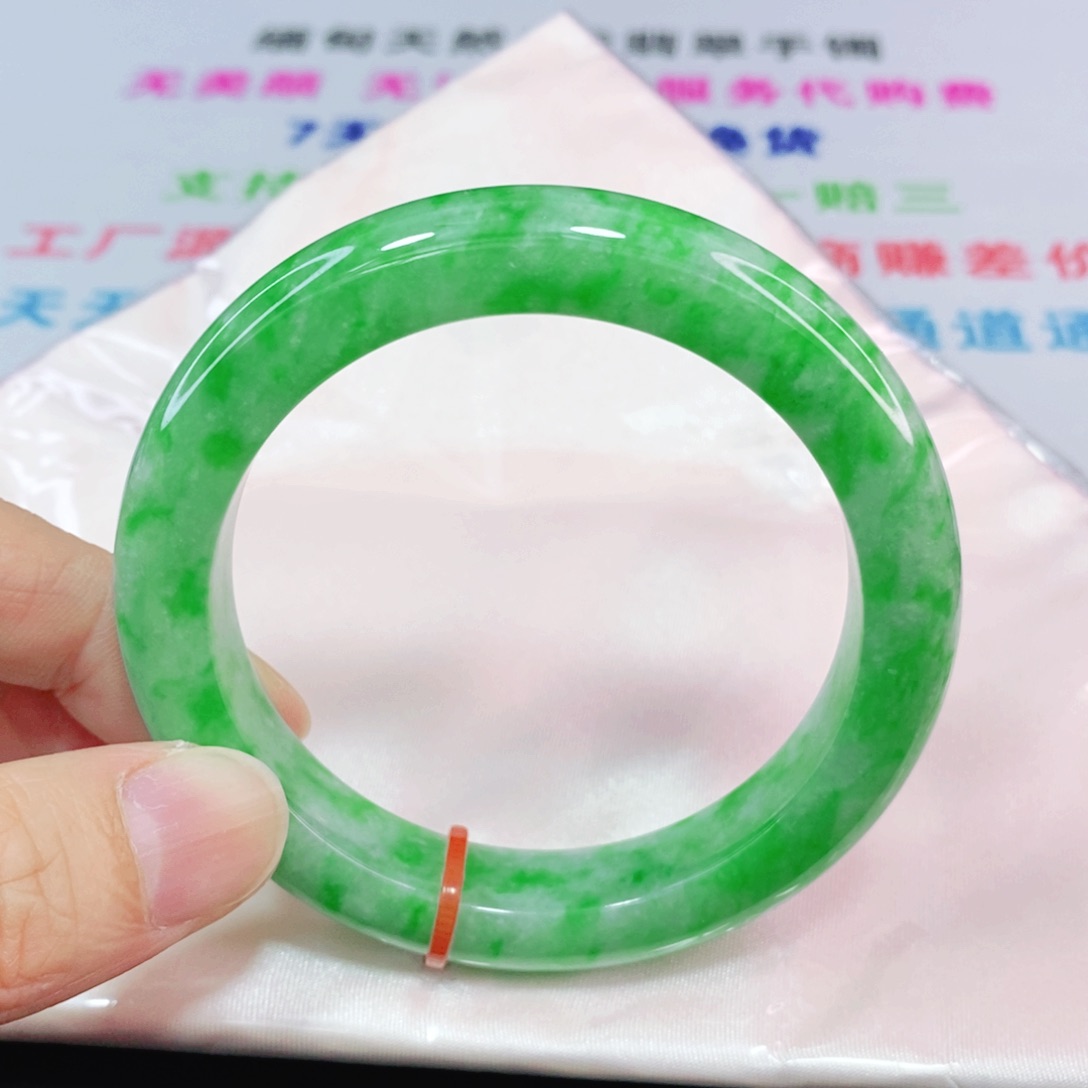 未镶嵌手镯翡翠55.8圈口正圈-货头高品质