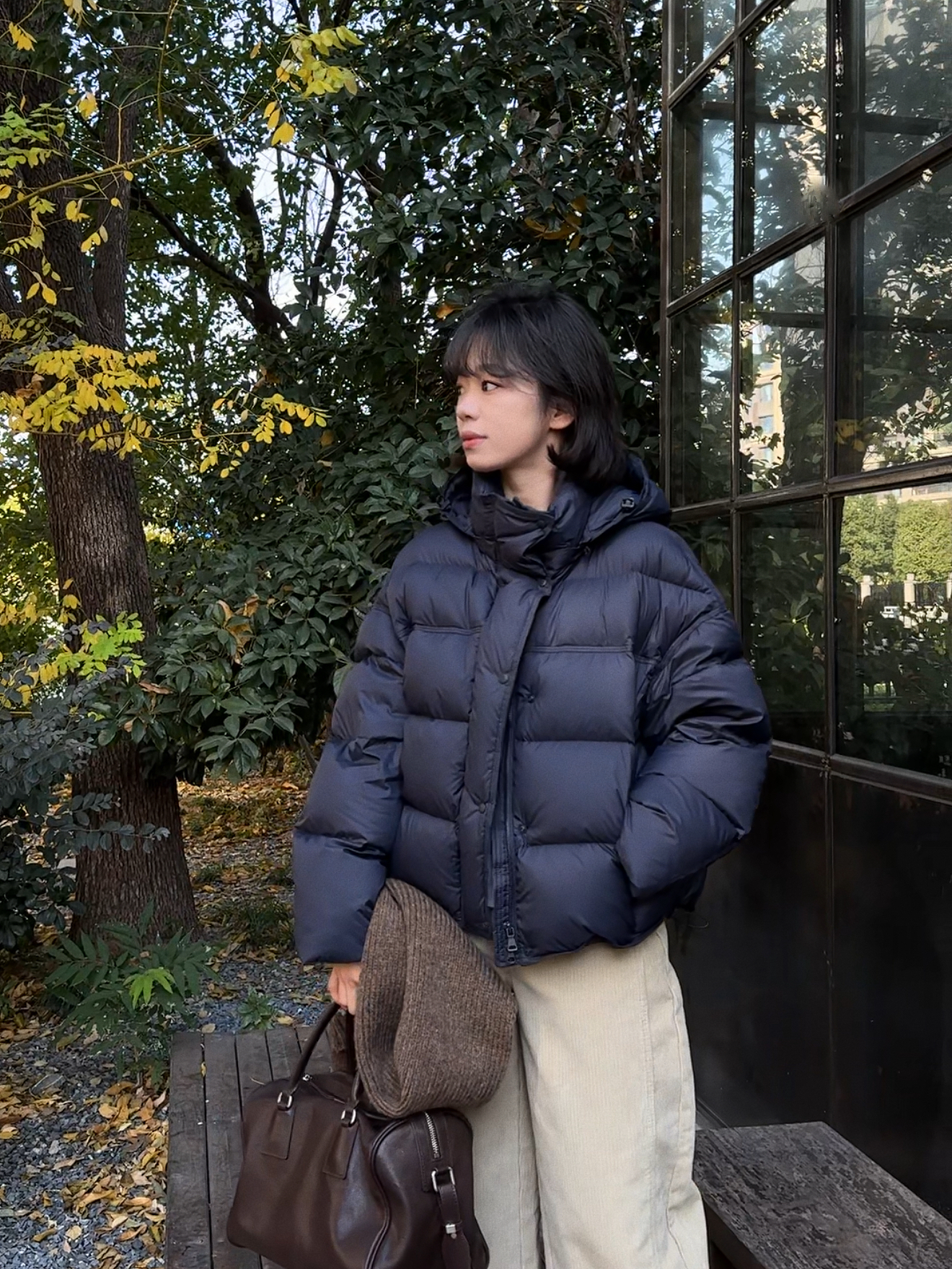 BY SUCHEN 重工立体剪裁可拆帽子时髦精90白鸭绒羽绒服外套