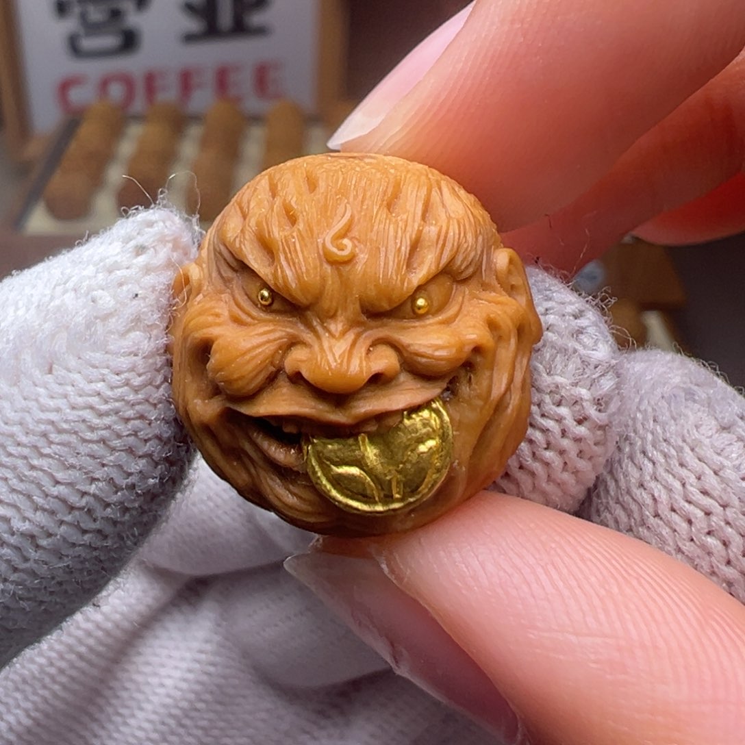 猴头核桃把件镶嵌款见钱眼开18➕尺寸全品有正常封口线