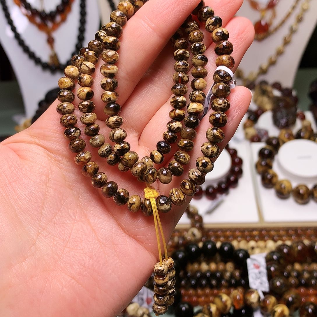 裸石琥珀未镶嵌琥珀6黄花108