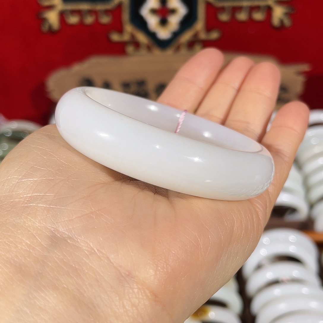 和田玉手镯未镶嵌和田玉羊脂玉手镯